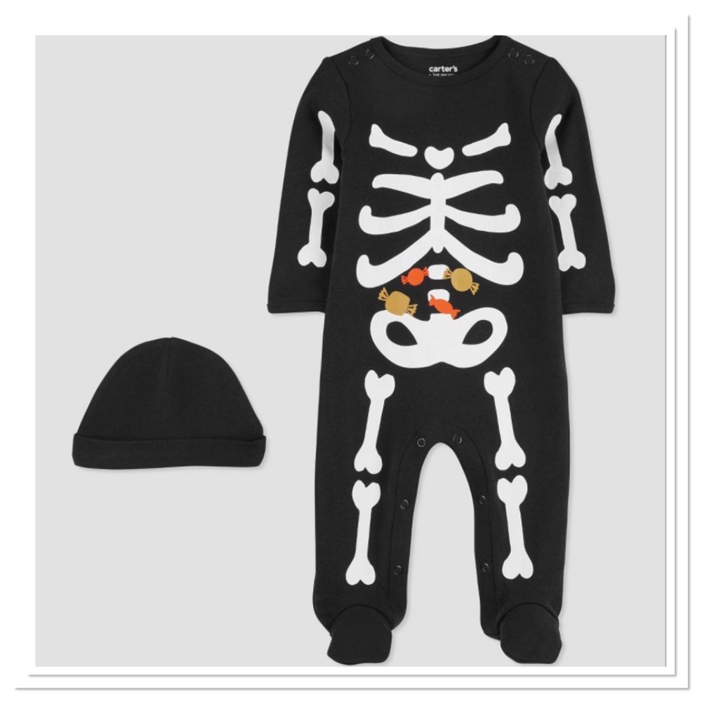 Baby Skeleton Sleep N Play Onesie Halloween Carter’s